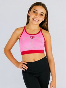 Crop Top - Pink & Red